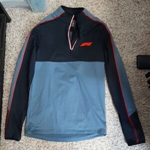 F1 Black and Blue Long Sleeve Shirt